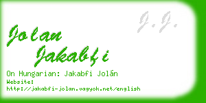 jolan jakabfi business card